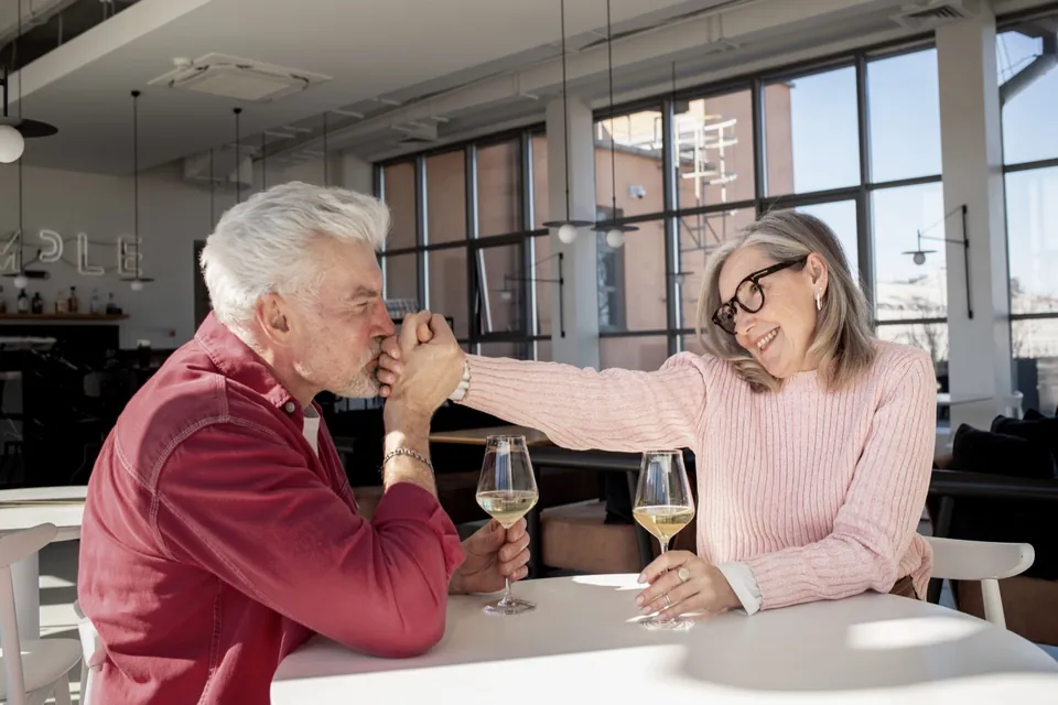Older couple sharing a warm moment